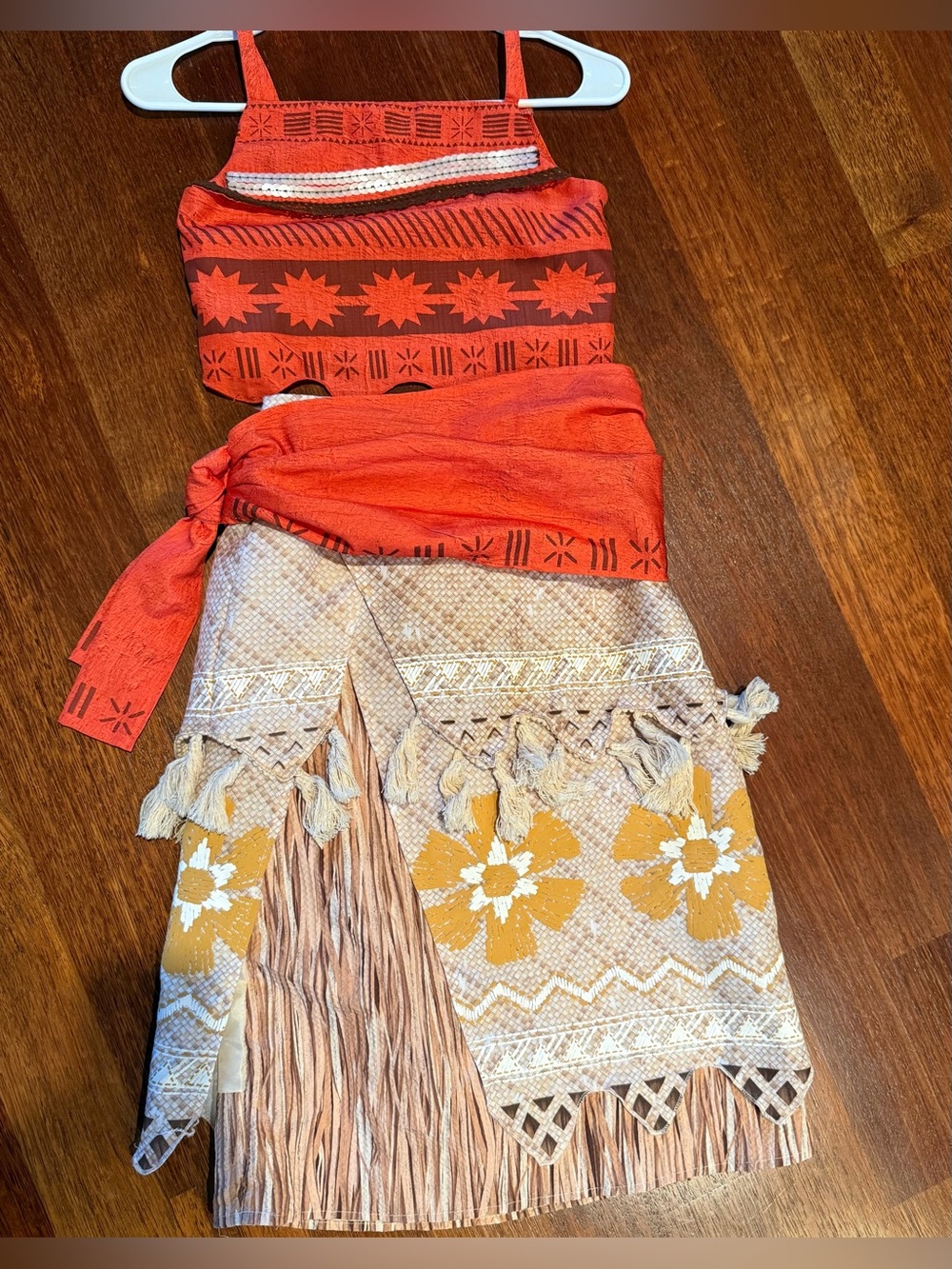 Disney Moana Costume girls Sz 9/10,Two-Piece Tribal Print